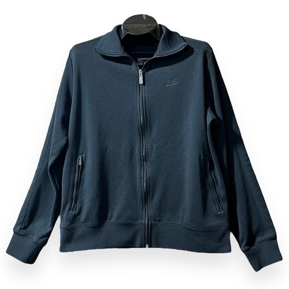 Nike Golf Dri Fit Mens XL Black Full‎ Zip Track Jacket Bomber Waistband Cuffs - Picture 1 of 8